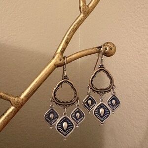 Retired James Avery Aegean Ear Hook Dangle Earrings